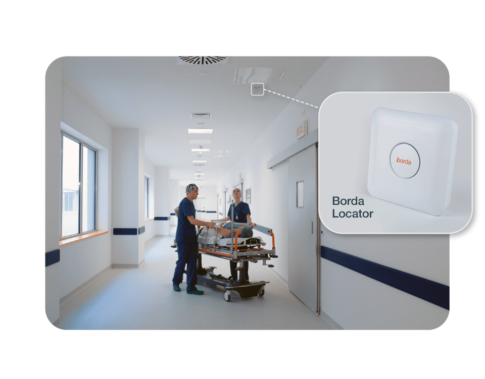 Correct patient-operating room match Patient Throughput Management monitors the patient's real-time location data through RTLS and matches the patient with the planned operating room. Visual alarms are generated to direct the patient to the correct operating room if the patient enters the wrong operating room.