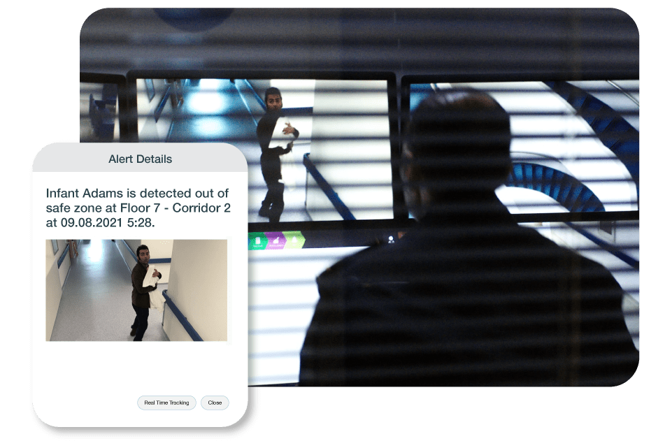 Catch abduction attempt on camera The infant protection system is integrated with the CCTV system allowing you to watch any attempt through our interface and respond immediately.